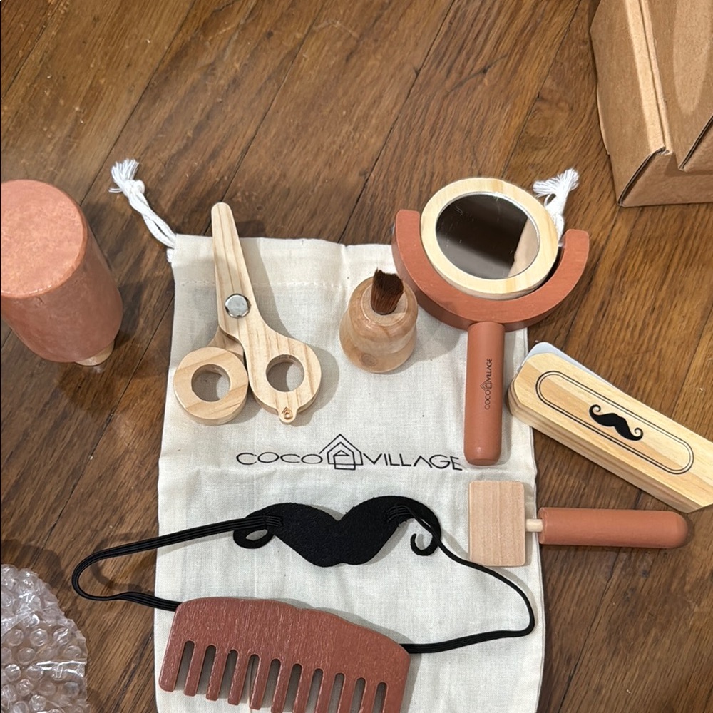 Kids Barber Play Set - Natural and Black